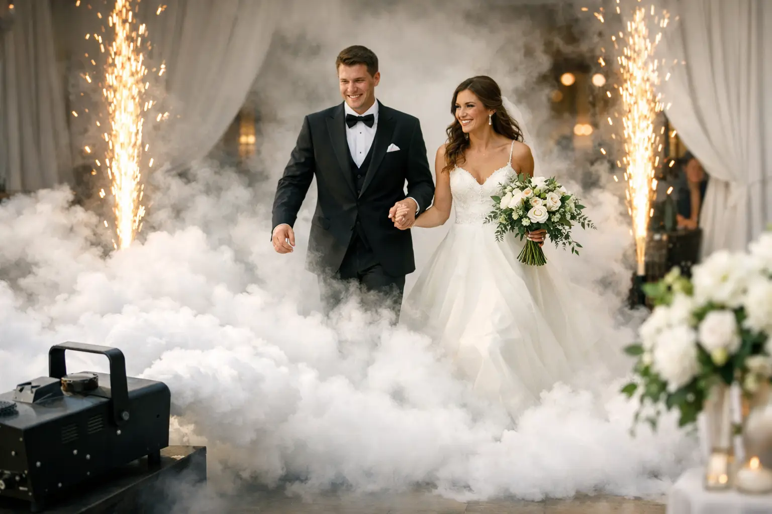 fog machine rental wedding entrance tips featured