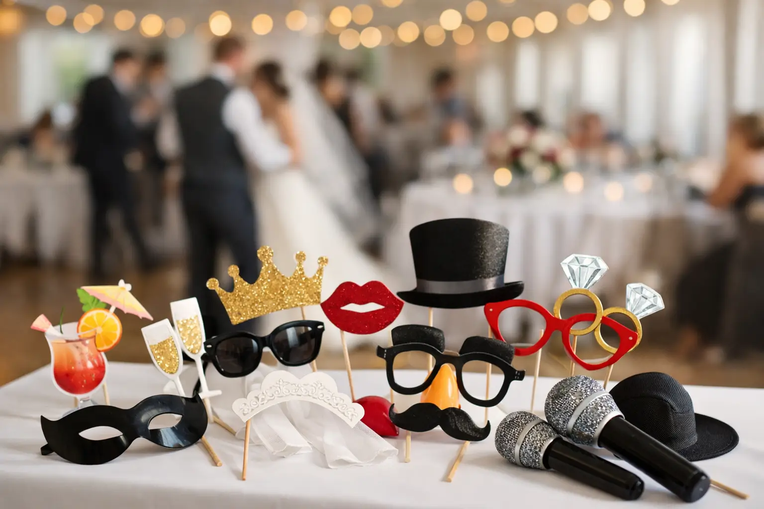 12 Best Reception Photo Booth Props Guests Love